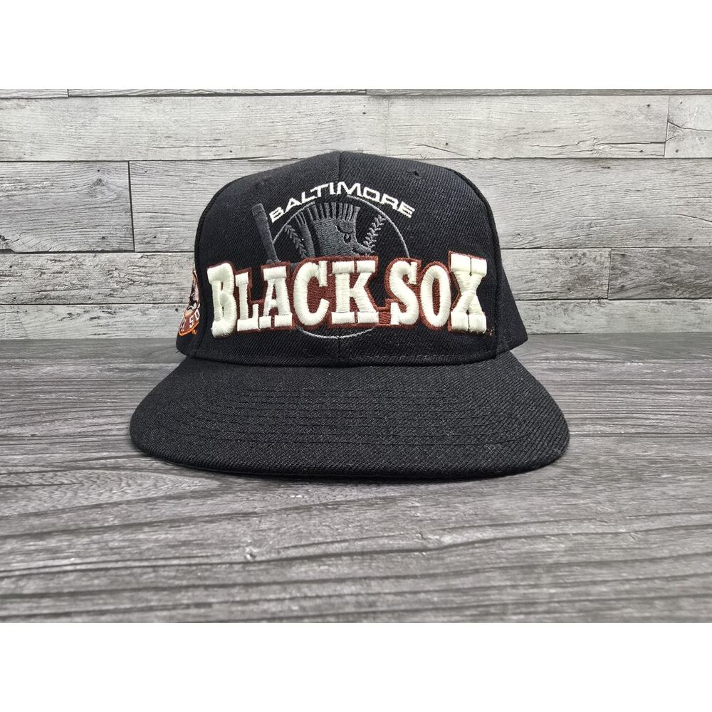 Baltimore Black Sox Hat Cap Strapback Men's Black Negro Leagues Baseball MLB